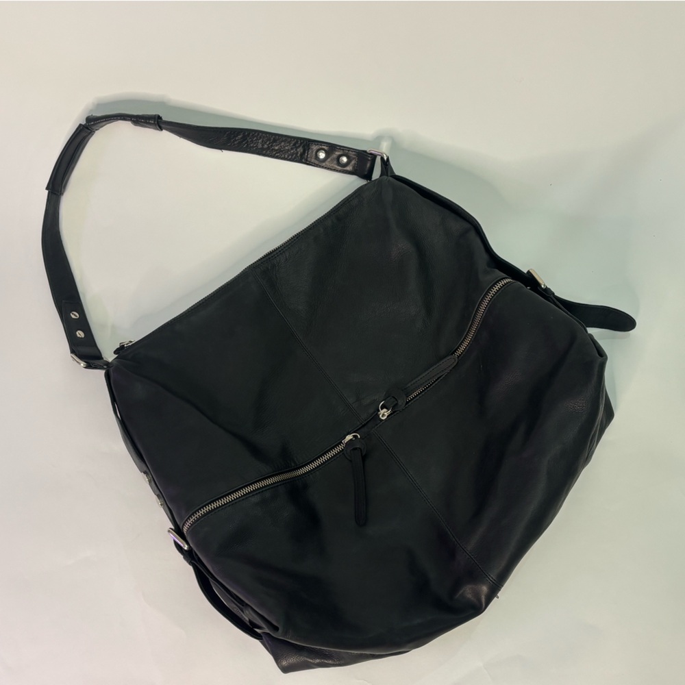 Donald J. Pliner Black Leather Bag